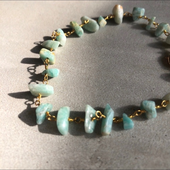 Handmade Amazonite rosary chain bracelet - Picture 5 of 5